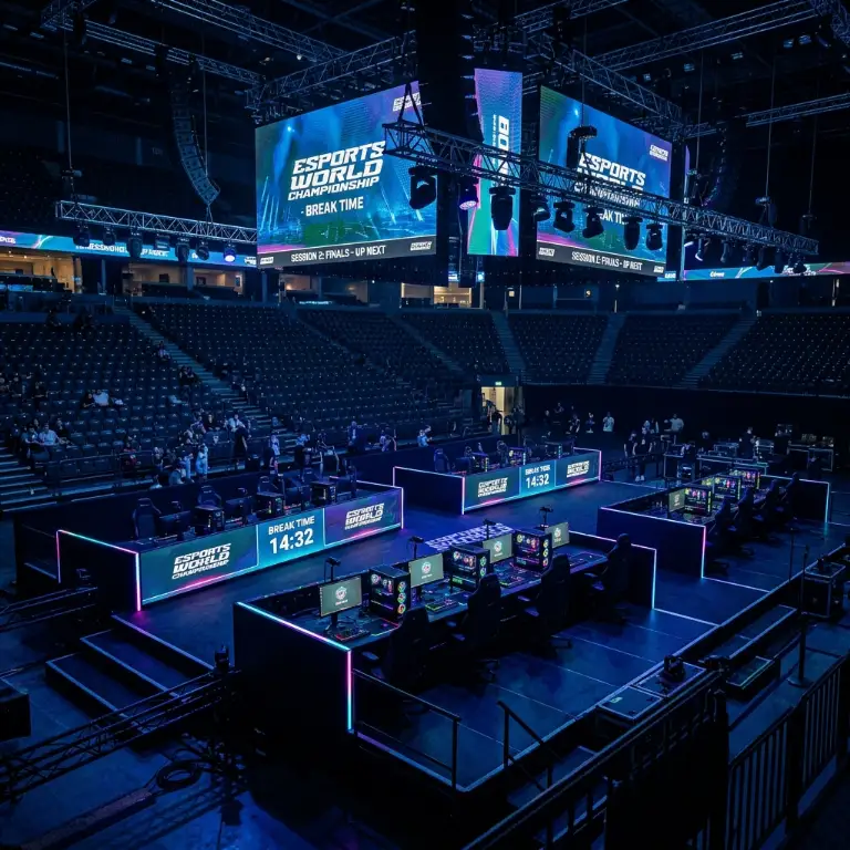 Scene de tournoi e-sport vide
