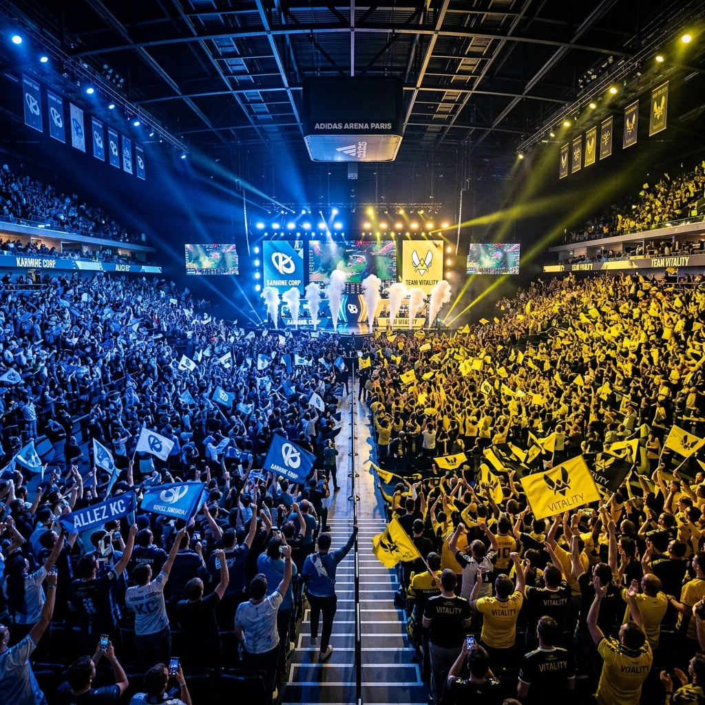 Supporters KCorp et Vitality dans les tribunes de l Adidas Arena