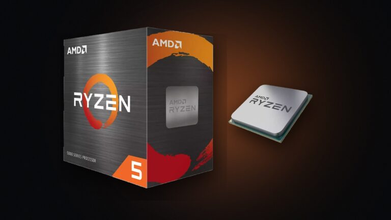 Boite officielle et processeur AMD Ryzen 5 5500F sur socket AM4
