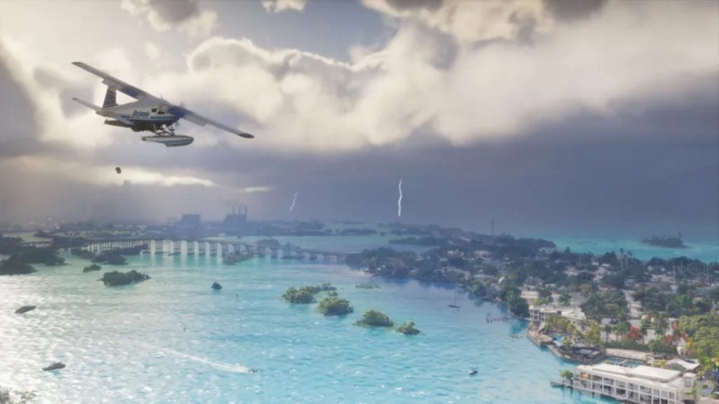 Autoroute côtière de Leonida balayée par un ouragan et vents violents dans GTA 6