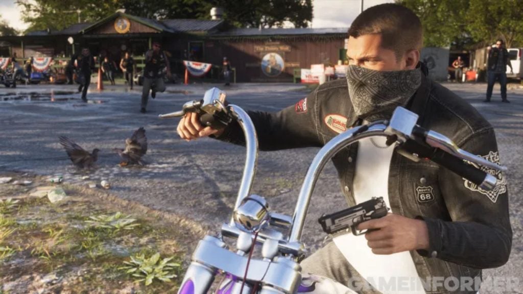 Course de moto de nuit sur autoroute urbaine dans GTA 6