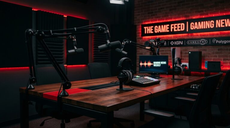Studio podcast média jeux vidéo
