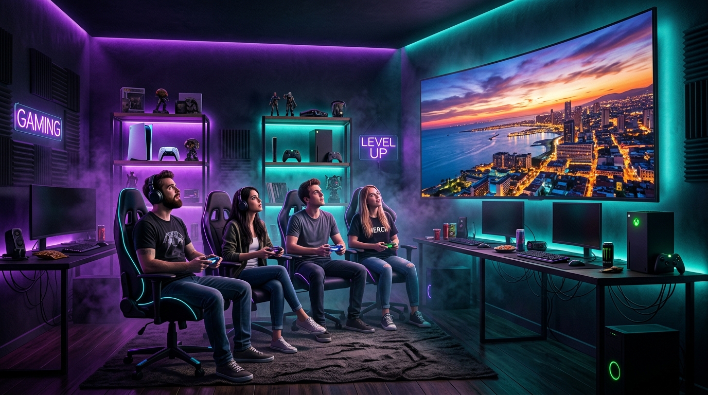 Joueurs console salon