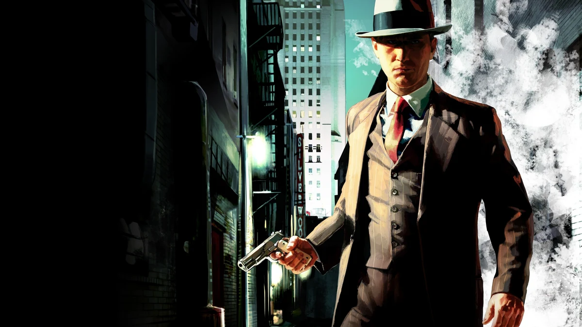 Illustration officielle Rockstar Games L.A. Noire avec Cole Phelps
