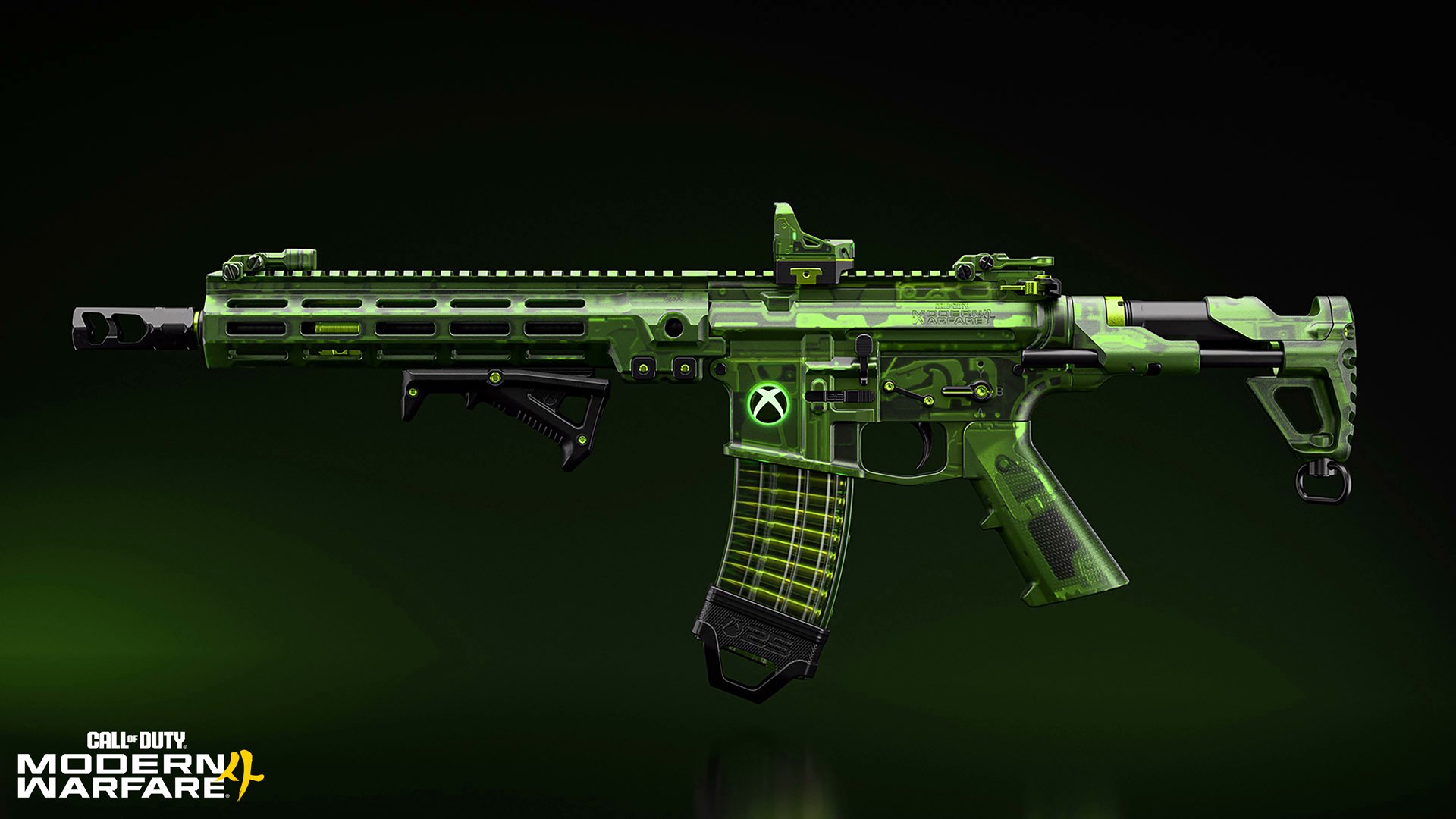 Profil complet fusil d'assaut M4 Inner Circuit vert émeraude