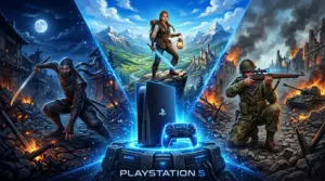 Console PS5 et slection des jeux PlayStation Plus Extra de septembre 2026 avec Ninja Gaiden, Hinterberg et Sniper Elite