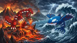Kyogre et Groudon Pokemon Rubis et Saphir Switch