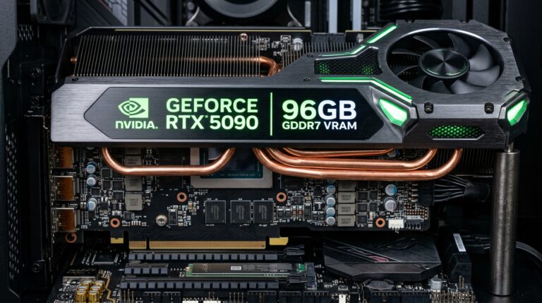 Carte graphique Nvidia GeForce RTX 5090 modifiée à 96 Go de VRAM