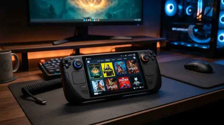 Interface SteamOS sur console portable PC ASUS ROG Ally et Lenovo Legion Go