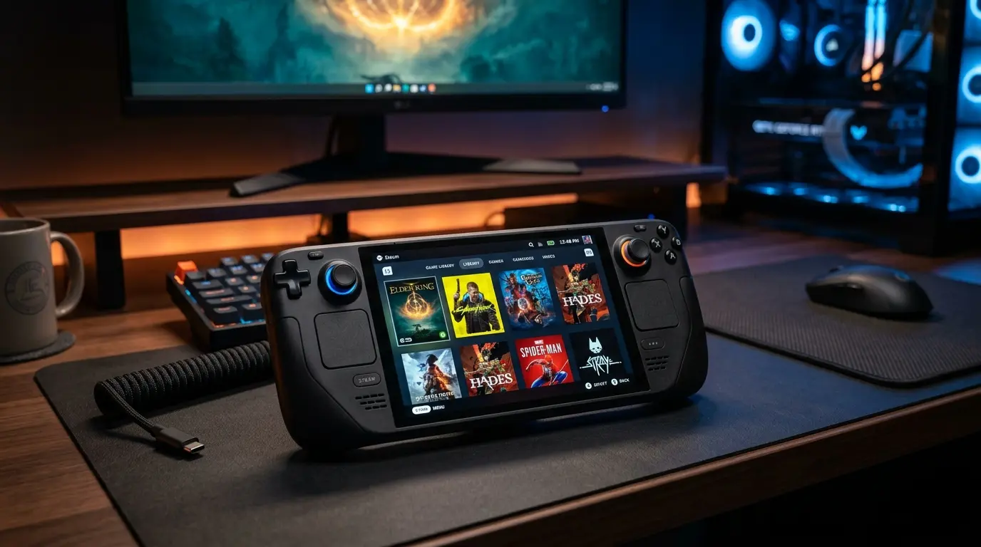 Interface SteamOS sur console portable PC ASUS ROG Ally et Lenovo Legion Go