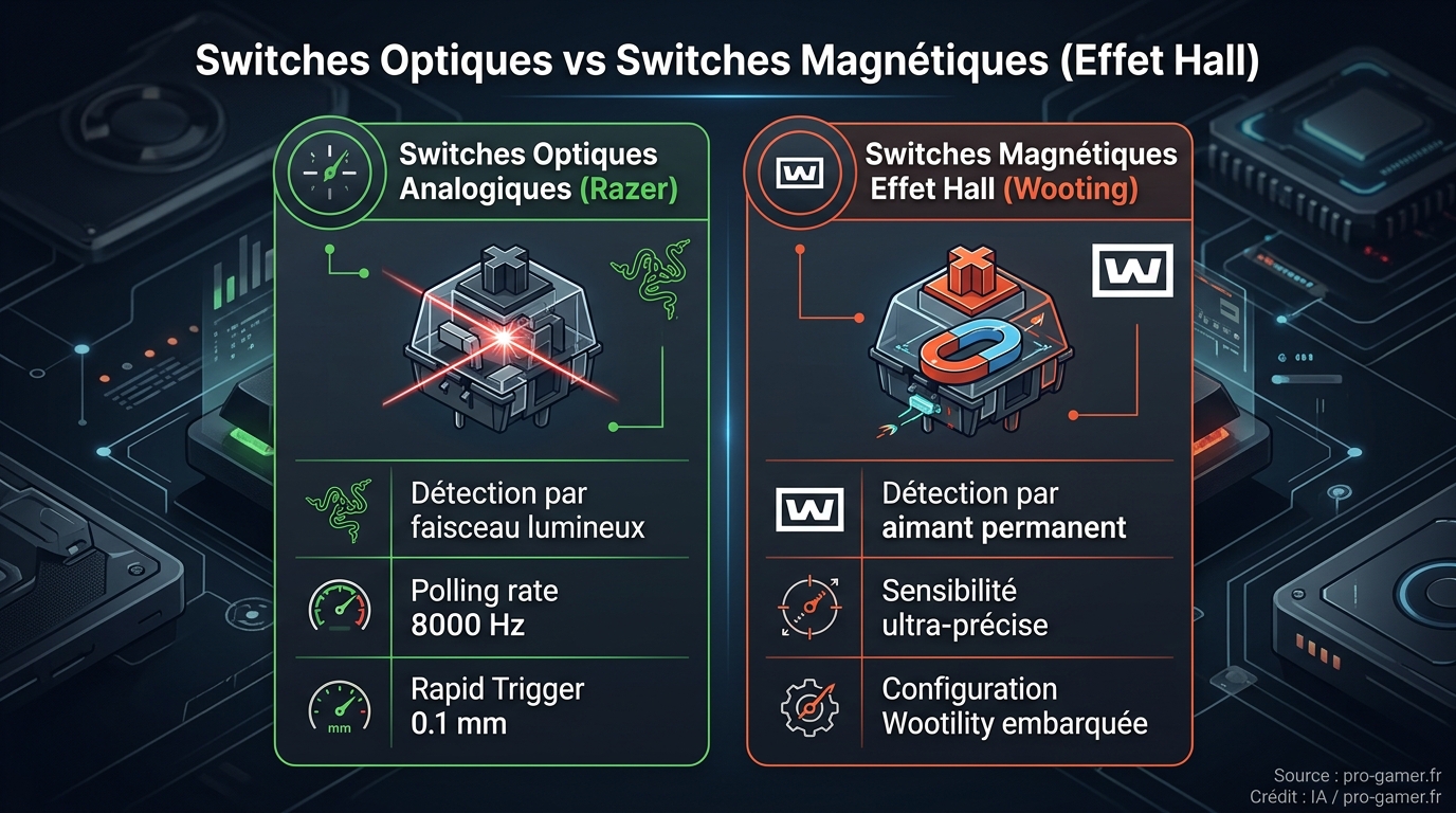 Switches Optiques et Effet Hall