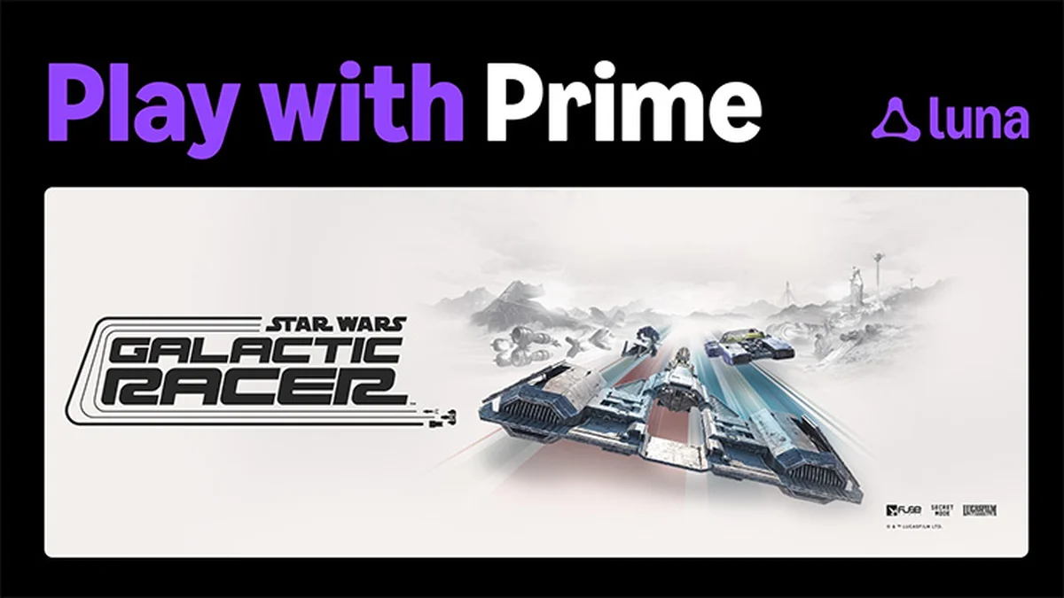 Star Wars Galactic Racer et le catalogue octobre 2026 sur Amazon Luna Visuel officiel de Star Wars Galactic Racer jouable en cloud gaming sur Amazon Luna via Prime Video