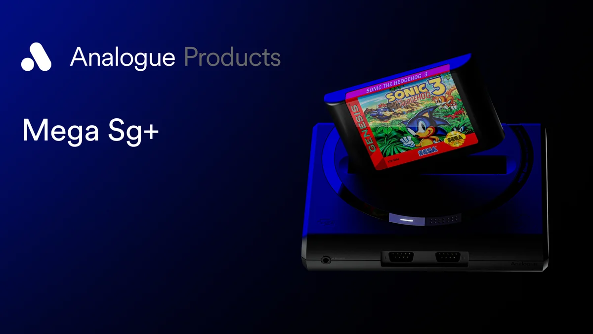 Console Analogue Mega Sg+ FPGA avec cartouche Sonic 3 Sega Genesis Mega Drive