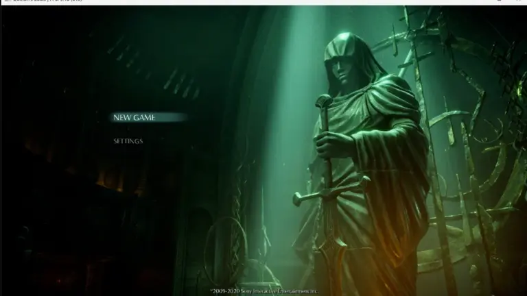 Demon's Souls PS5 écran titre exécuté nativement sur PC Windows via AnyPS5