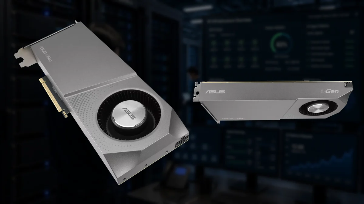 Châssis 2 slots à turbine radiale et connecteur 12V-2x6 de 310 W sur l'ASUS UGen Intel Arc Pro B70 32 Go