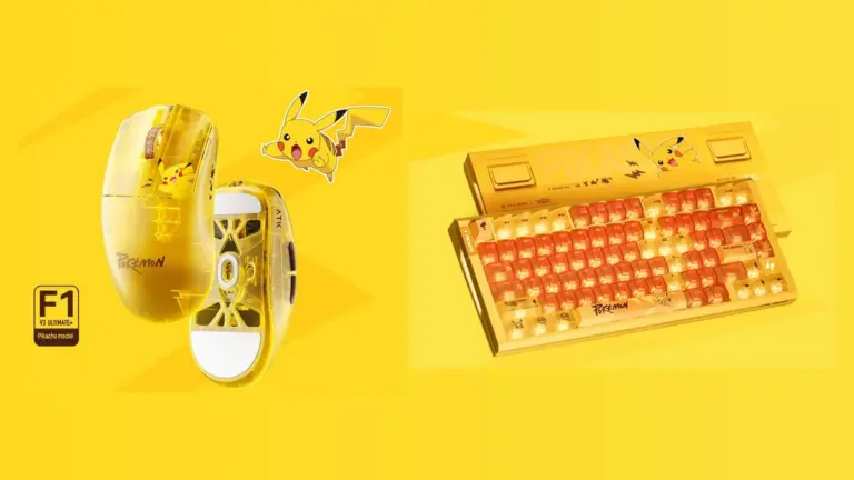 Capteur PAW3955 à 41 grammes et clavier magnétique 8000 Hz : ATK lance ses périphériques Pokémon Pikachu à moins de 55 euros