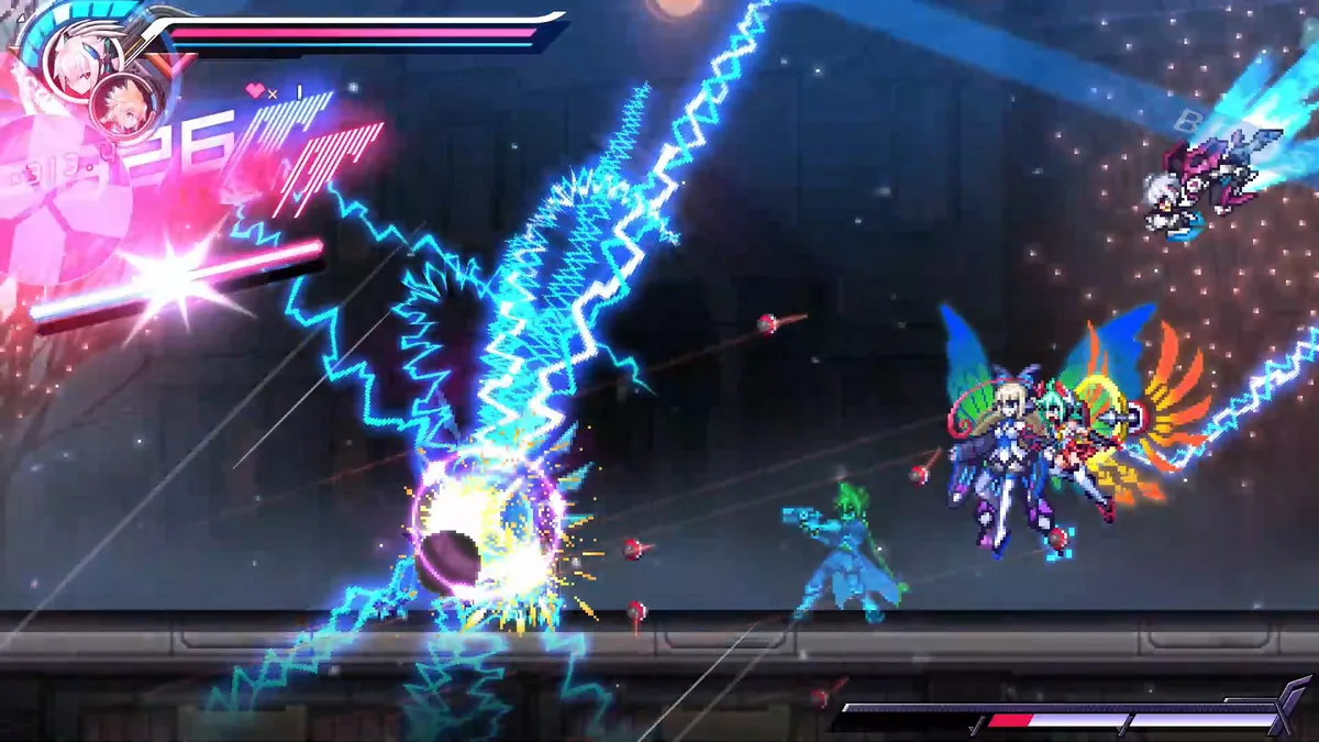 Mode Azure Striker Gunvolt GX duo Gunvolt et Copen sur Switch 2