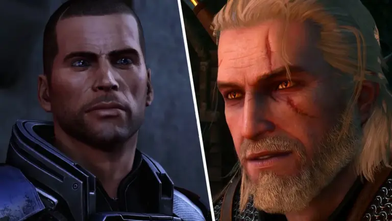 Commandant Shepard de Mass Effect BioWare et Geralt de Riv de The Witcher CD Projekt RED