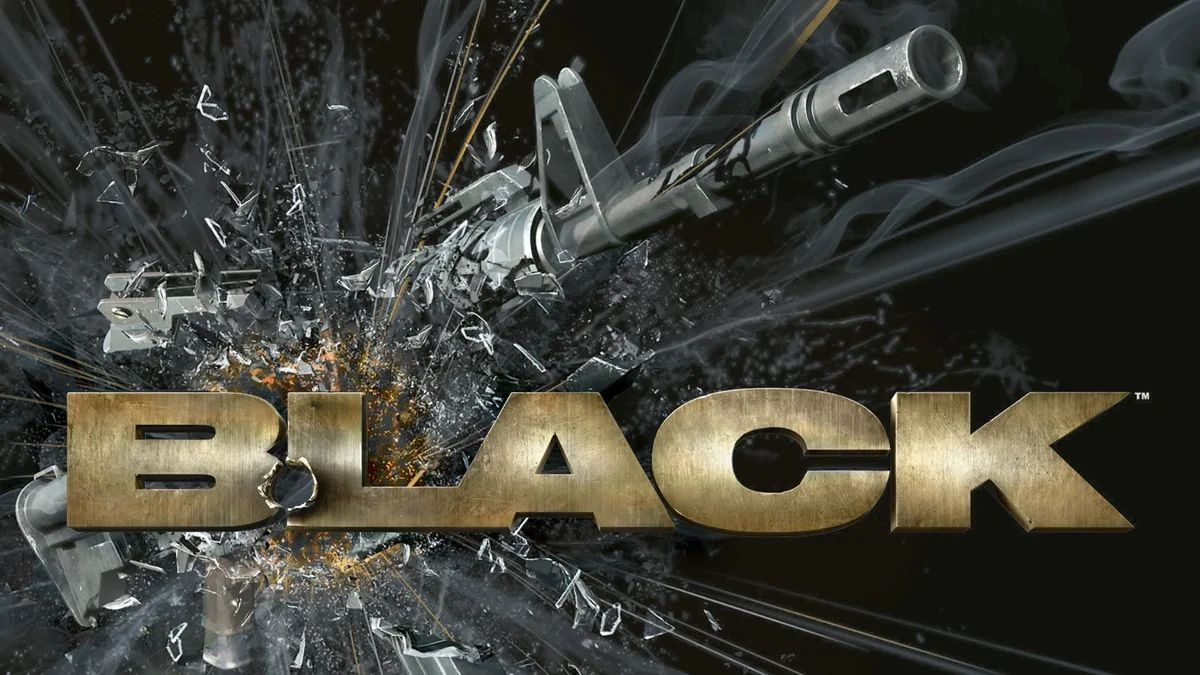 Visuel officiel du FPS Black de Criterion Games porté sur PC en 4K et 120 FPS via recompilation statique