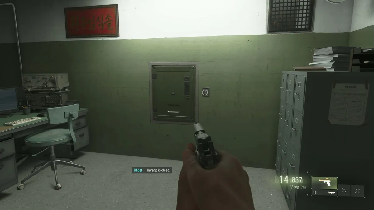 Coffre-fort mural de la mission Escape contenant les plaques de Gaz dans Call of Duty Modern Warfare 4