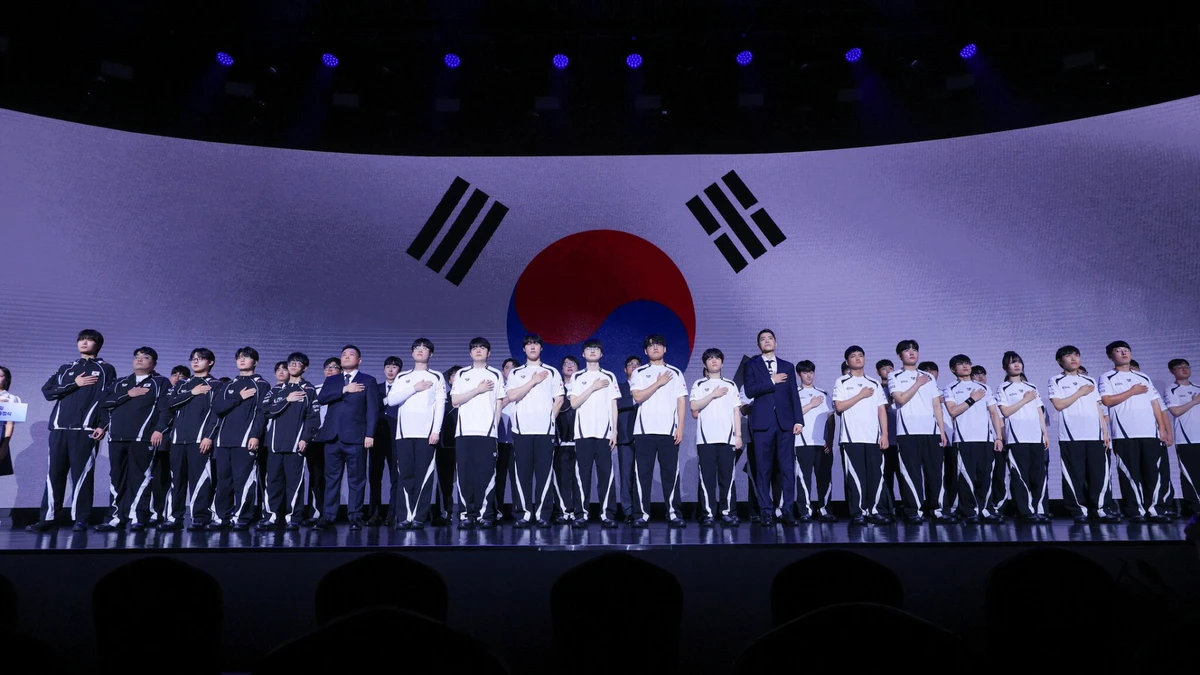 Equipe de Coree du Sud League of Legends medaille d or Jeux Asiatiques 2026