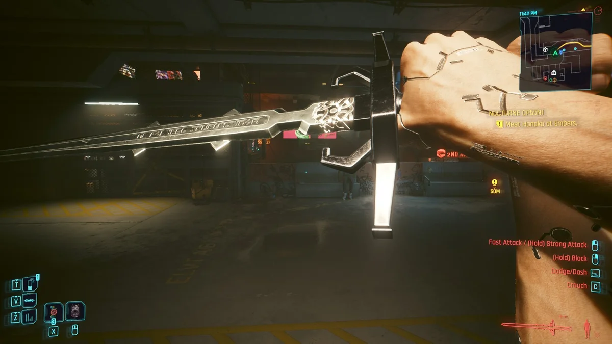 L'épée iconique naine Sihil de The Witcher 3 dégainée à Night City dans Cyberpunk 2077 2.5