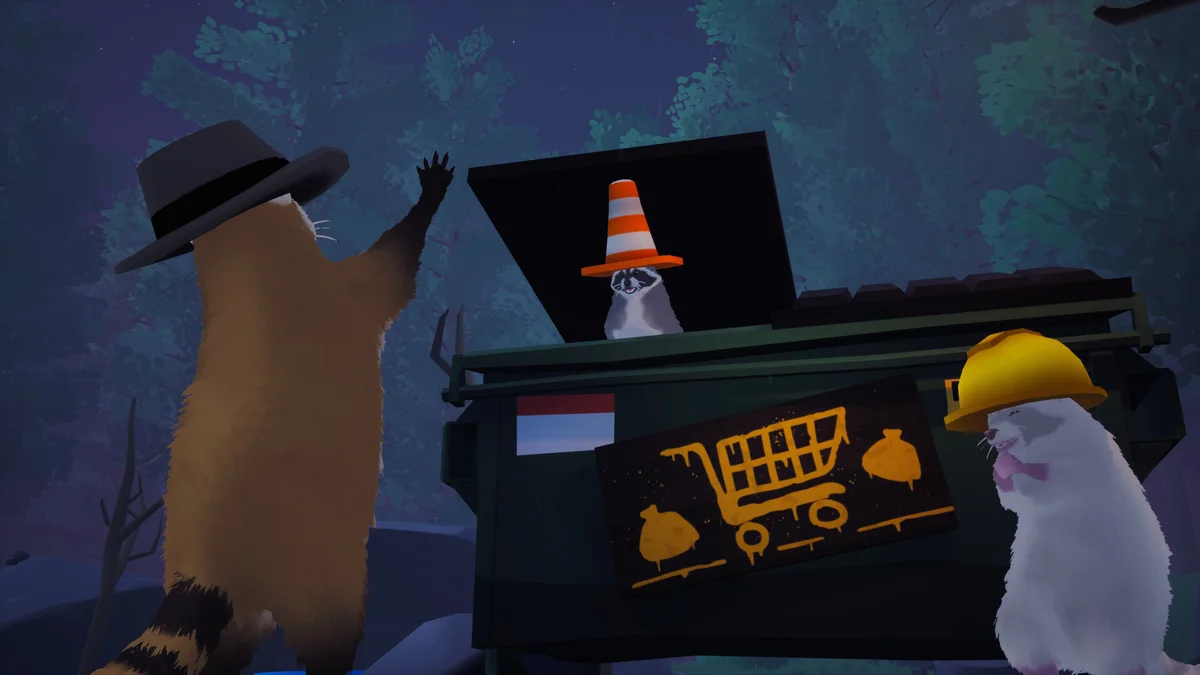 Dumpster Gang gameplay coop ratons laveurs sur Nintendo Switch 2 PS5 Xbox Series et PC