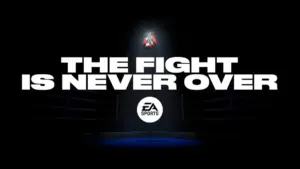Gants de boxe rouges suspendus au-dessus d'un ring dans le teaser officiel EA Sports Fight Night