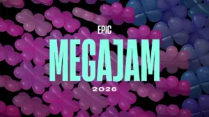 Bannière officielle du concours 2026 Epic AI MegaJam sur Unreal Engine et UEFN
