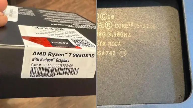 Il commande deux Ryzen 7 9850X3D sur Amazon : il reçoit deux vieux Core i3 de 2012 à la place