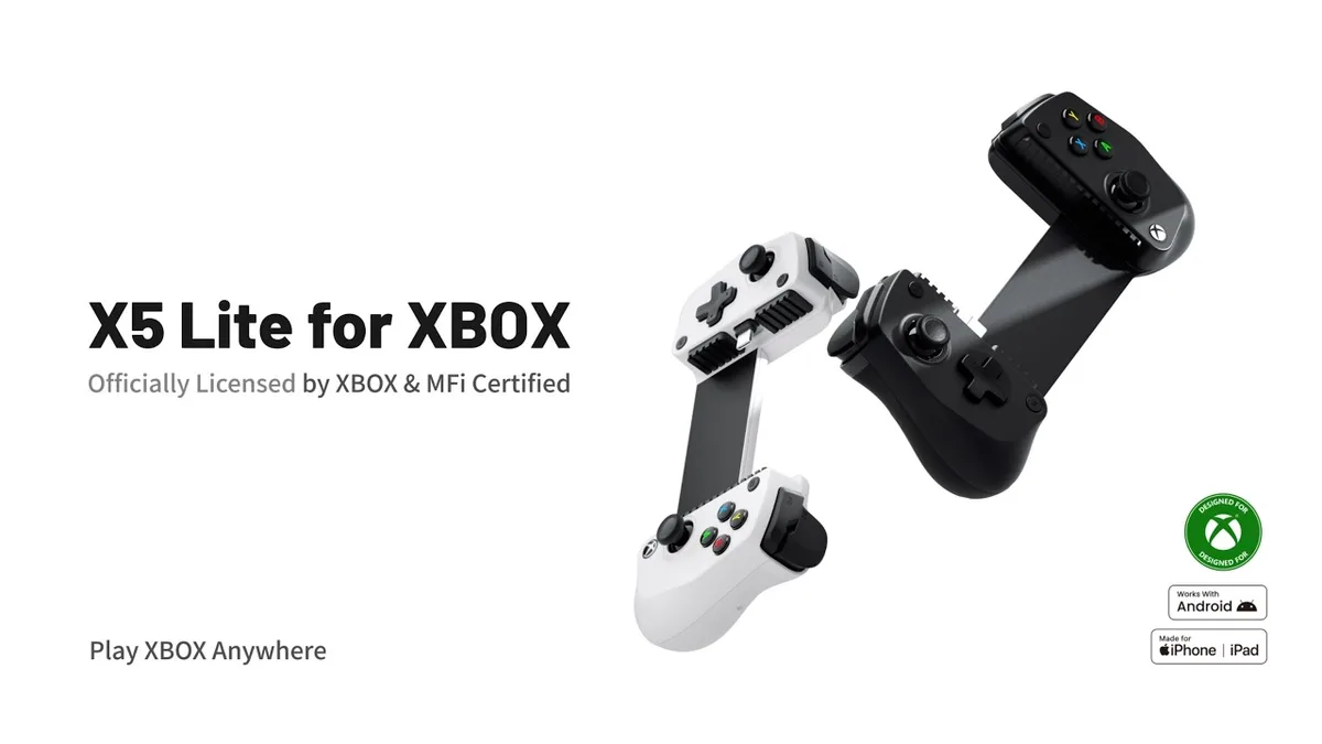 Manette mobile USB-C GameSir X5 Lite Xbox 25th Anniversary Edition vert translucide avec sticks à effet Hall