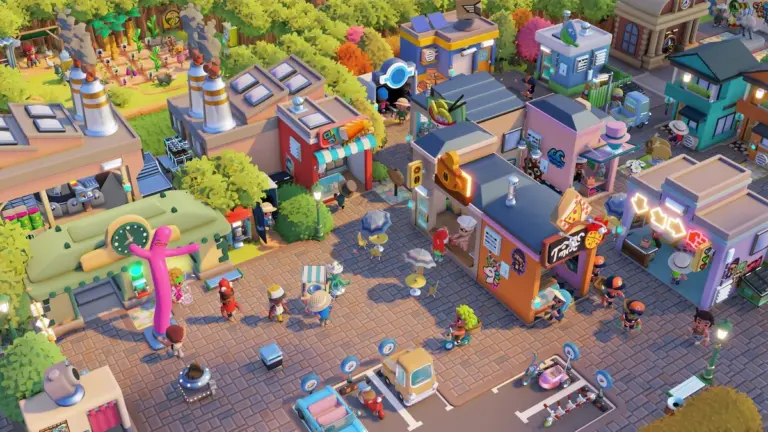 Go-Go Town édition physique Nintendo Switch 2 et PS5 vue aérienne de la ville