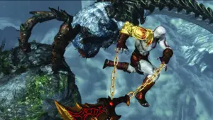 Kratos dans God of War 3 Remastered sur PC
