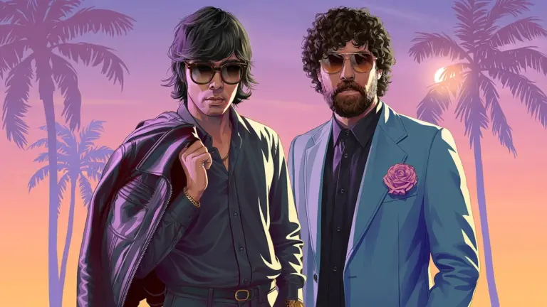 Le duo électro français Justice (Gaspard Augé et Xavier de Rosnay) à Vice City pour la bande originale de Grand Theft Auto VI