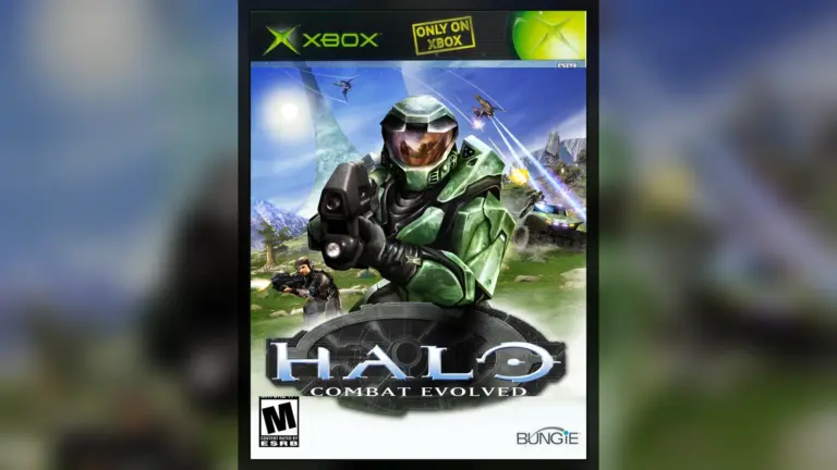 Jaquette officielle originale du jeu Halo Combat Evolved sur Xbox par Bungie