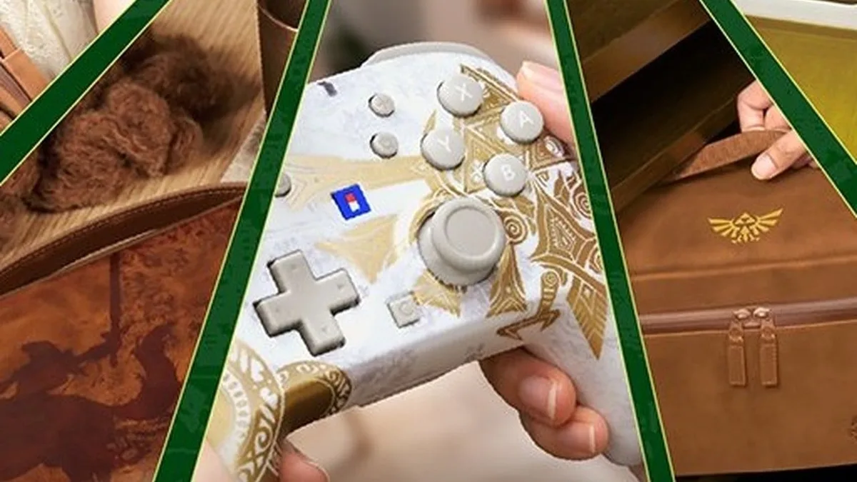 Accessoires officiels blanc et or HORI The Legend of Zelda pour Nintendo Switch 2