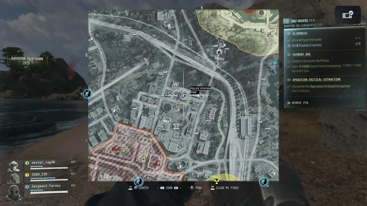 Icône étoile de shérif d'un poste de police sur la carte d'Hajin dans Call of Duty Modern Warfare 4 DMZ