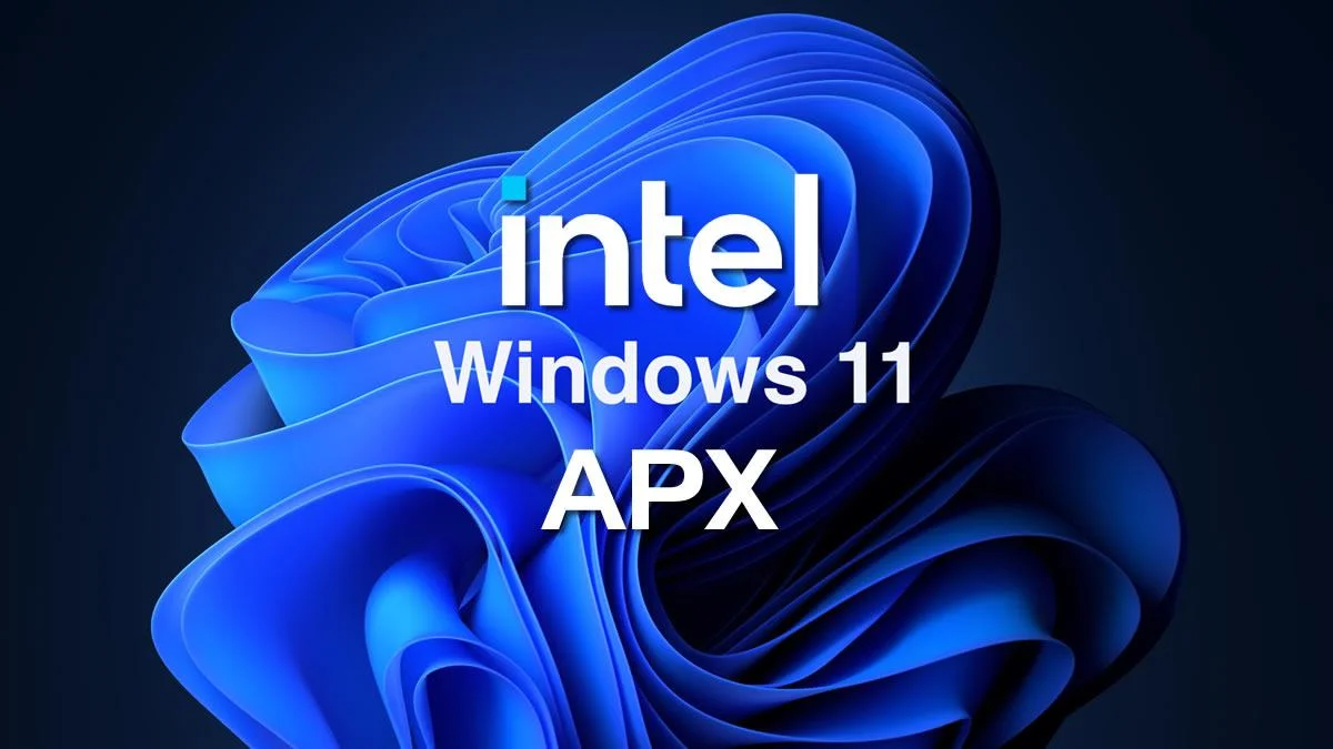 Logo Intel APX et Windows 11 pour les futurs processeurs Nova Lake