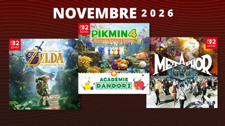 Jeux Nintendo Switch 2 et Switch de novembre 2026 : Zelda Ocarina of Time, Stellar Blade, Pikmin 4 et les 9 sorties phares