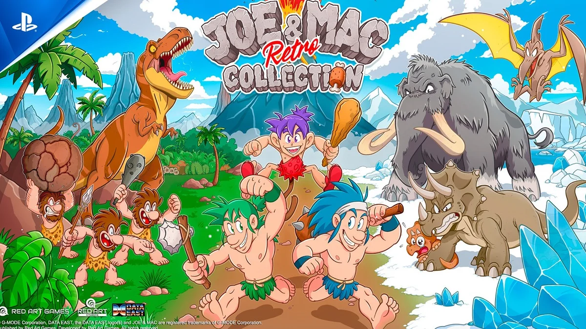 Joe & Mac Retro Collection PS5 Nintendo Switch Xbox Series PC Red Art Games