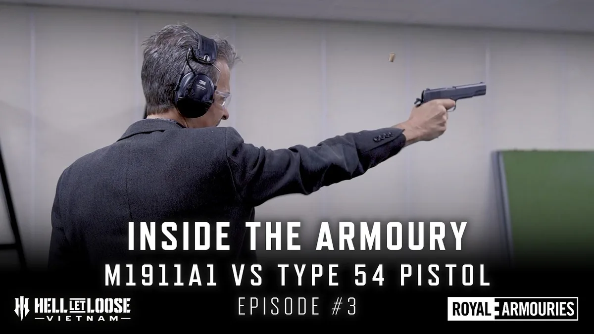 Jonathan Ferguson tir pistolet M1911A1 Royal Armouries