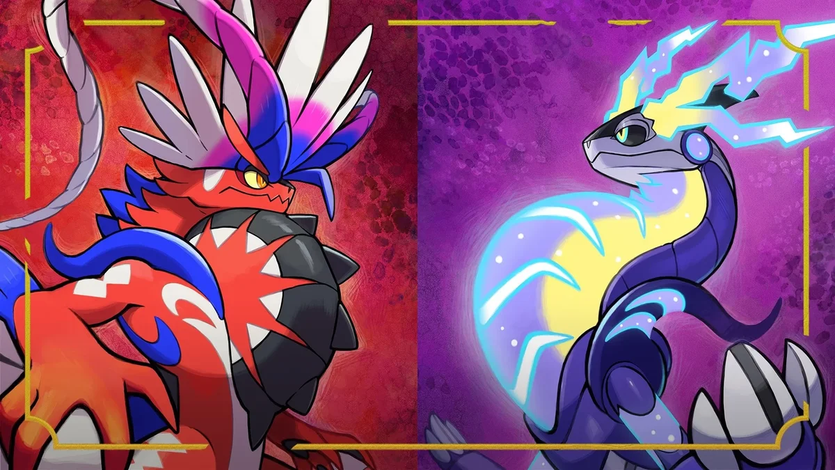 Koraidon et Miraidon dans Pokémon Écarlate et Violet sur Nintendo Switch