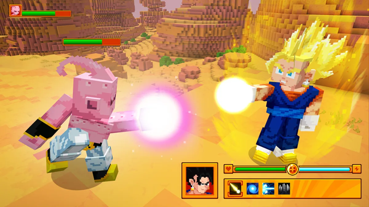 Vegetto contre Majin Buu dans Minecraft x Dragon Ball Z 1.1 Legends Update