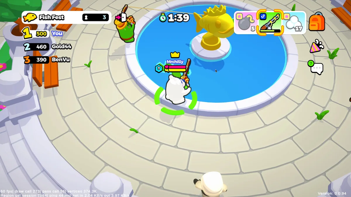 Mini Bash gameplay Fish Fest fontaine de peche avec BenVu et Mrchilly sur Steam