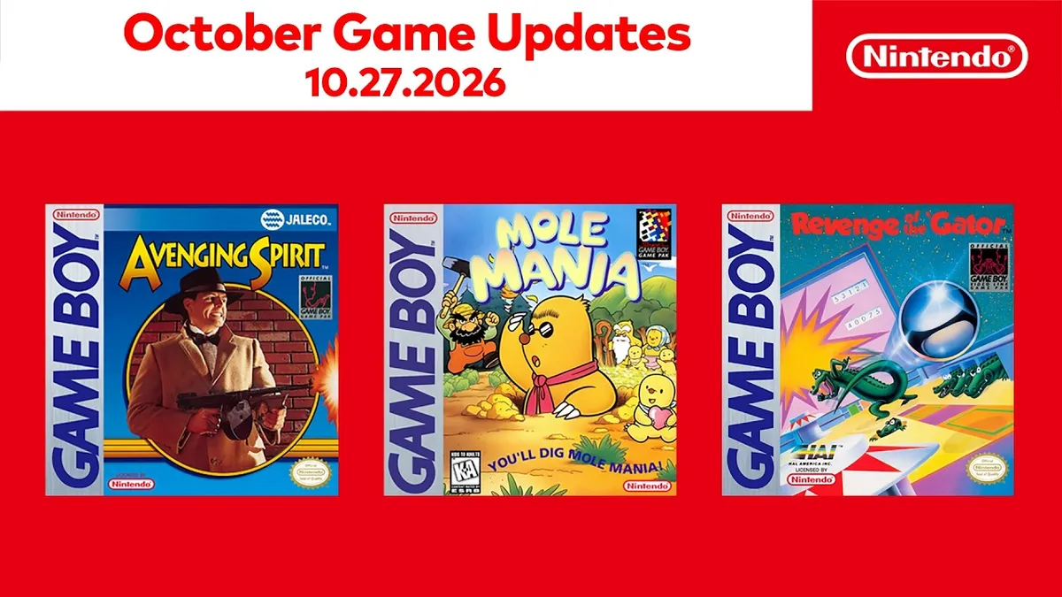 Mole Mania Avenging Spirit et Revenge of the Gator sur Game Boy Nintendo Switch Online