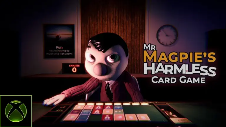 Mr Magpie's Harmless Card Game marionnette Matthew Mercer deckbuilder horreur PS5 Xbox PC