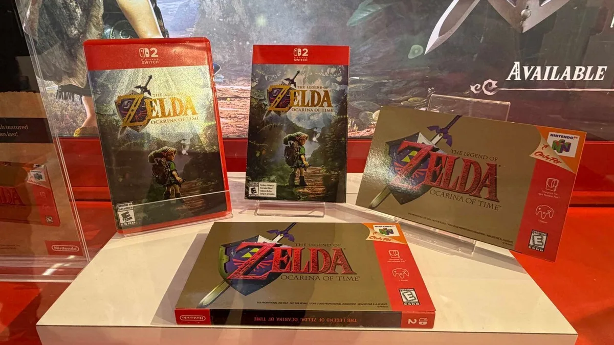Vitrine Zelda Ocarina of Time Switch 2 boutique Nintendo Toronto
