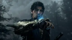 Musashi Miyamoto et son gantelet Oni dans Onimusha: Way of the Sword de Capcom