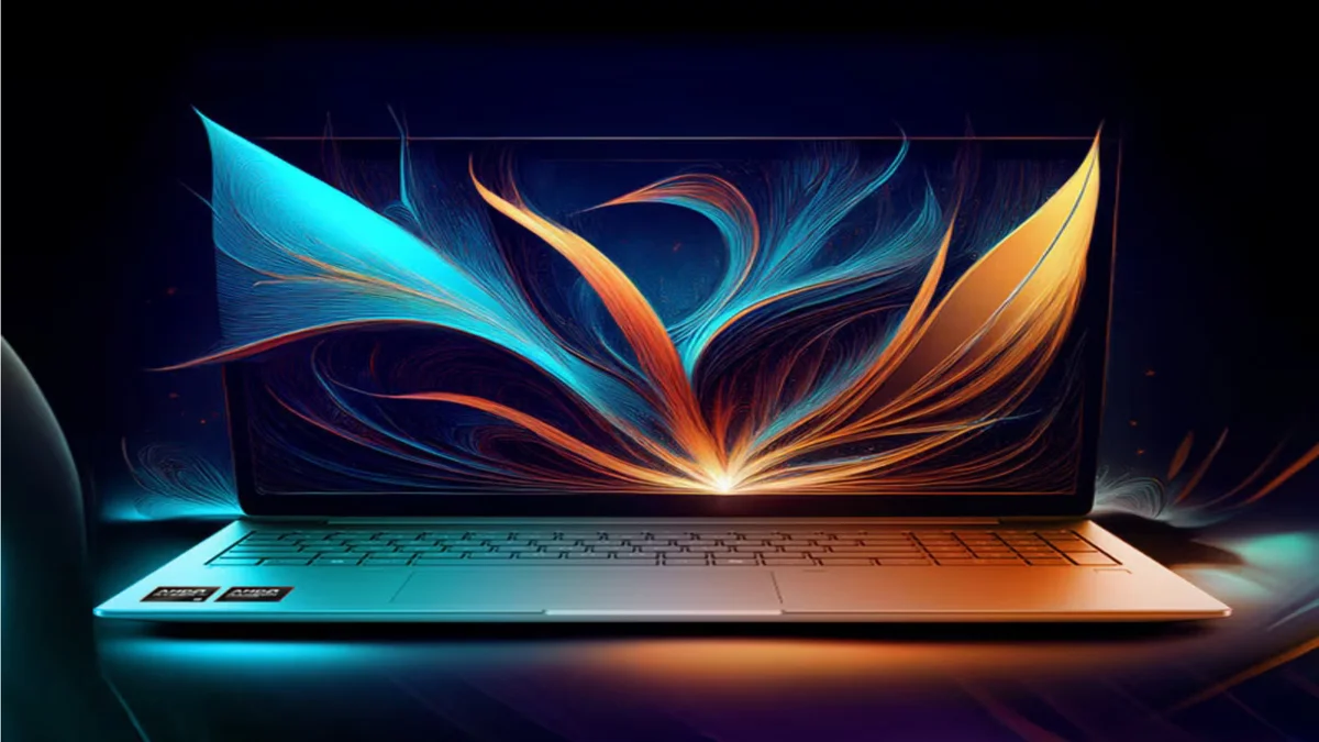 PC portable propulsé par un processeur AMD Ryzen AI 400 Series et Radeon 890M Ordinateur portable fin équipé d’un processeur AMD Ryzen AI 400 Series et d’une puce graphique Radeon RDNA 3.5
