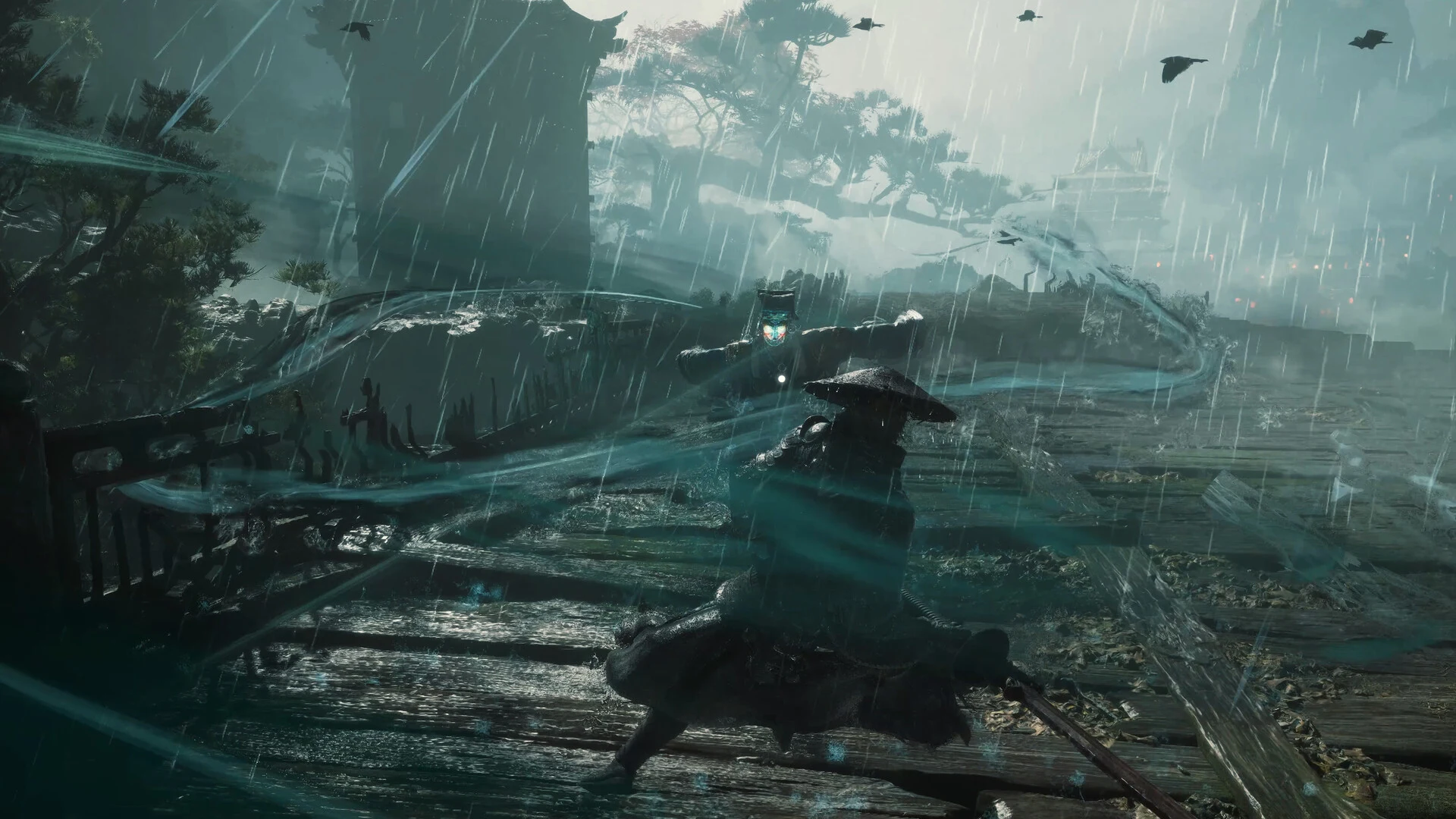 Guide Phantom Blade Zero Soul en posture de combat sous la pluie avec \u00e9nergie Sha-Chi